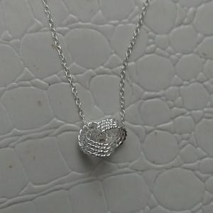 925 Sterling Silver Love Knot Necklace
